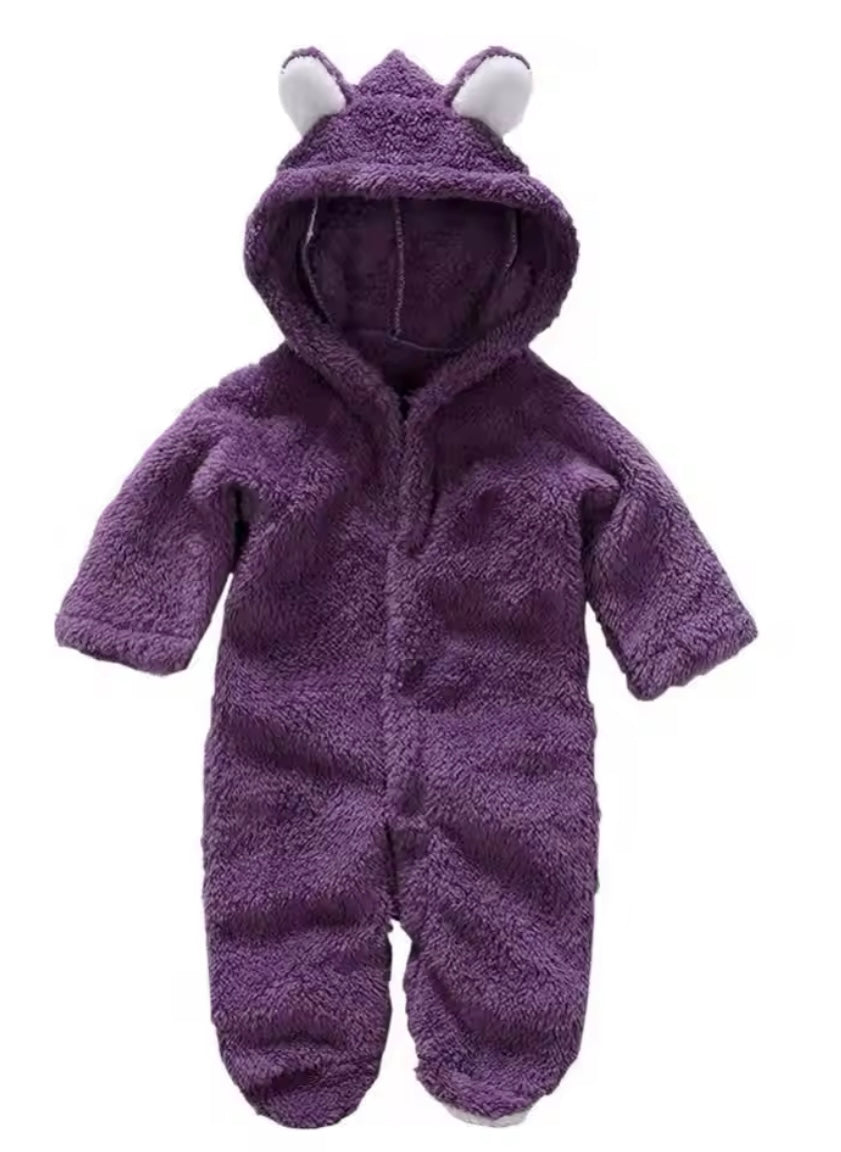 Bear fleece romper