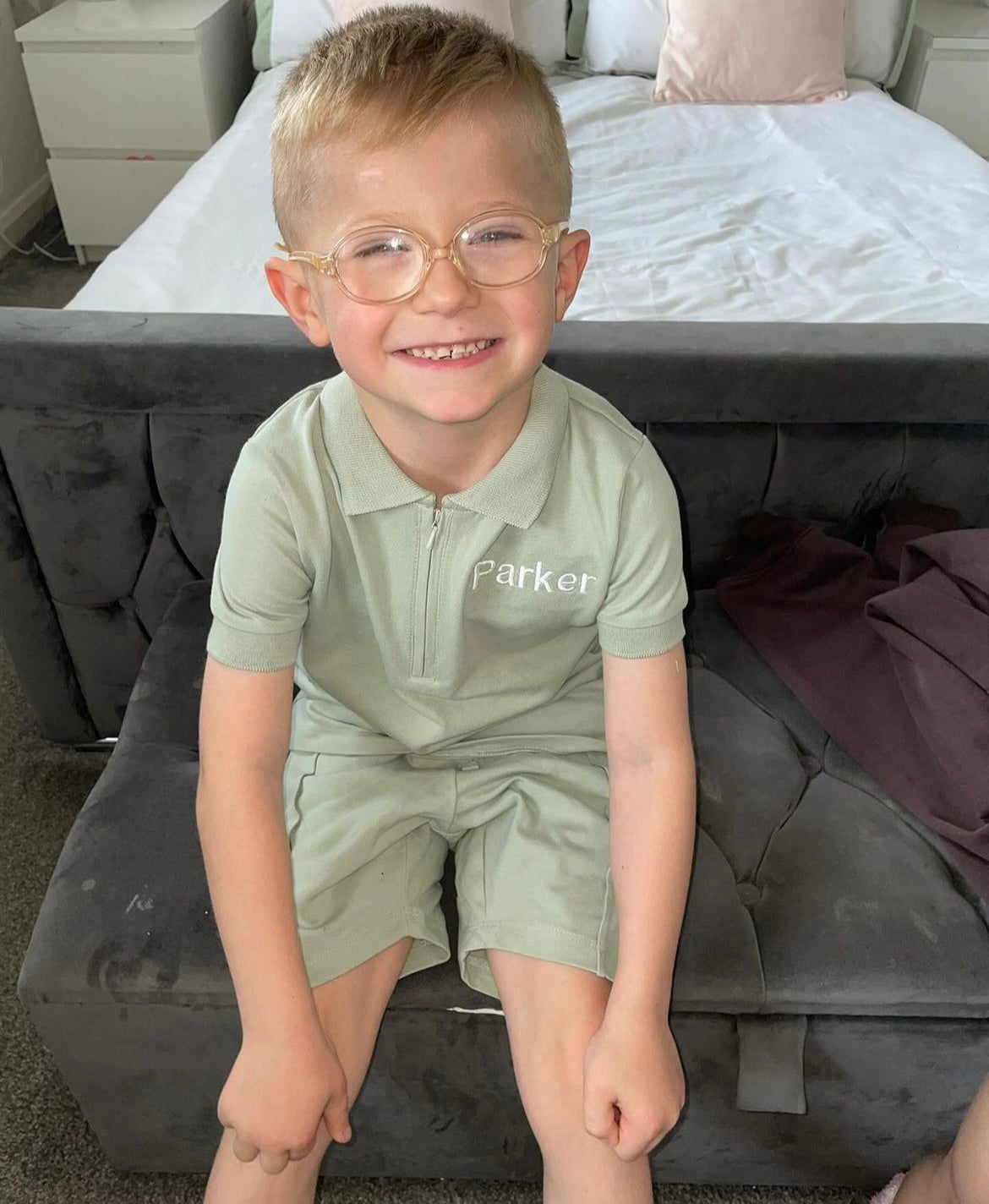 Boys polo short set