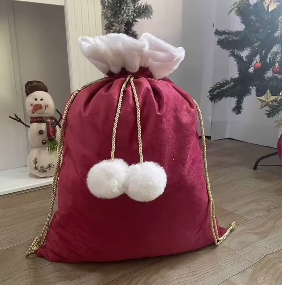Christmas Pom Pom Sack