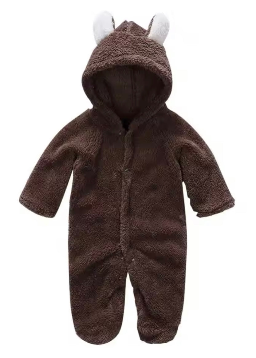 Bear fleece romper