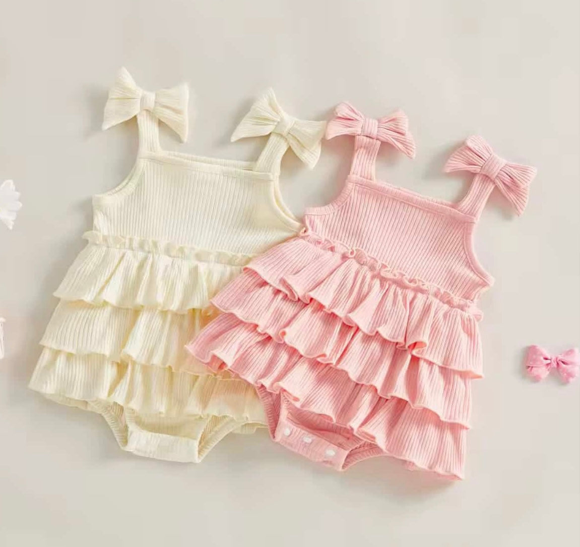 Girls ruffle romper