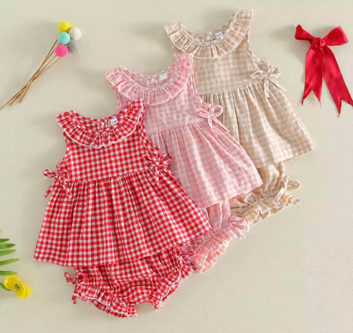 Gingham Jam pants set