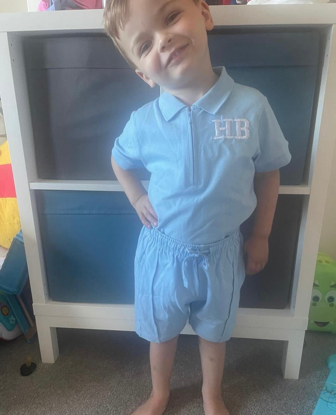 Boys polo short set