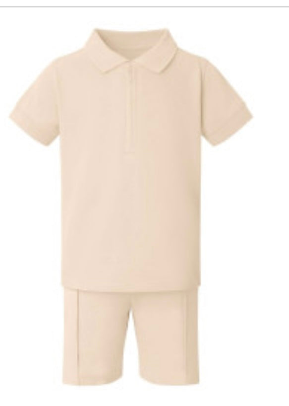 Boys polo short set