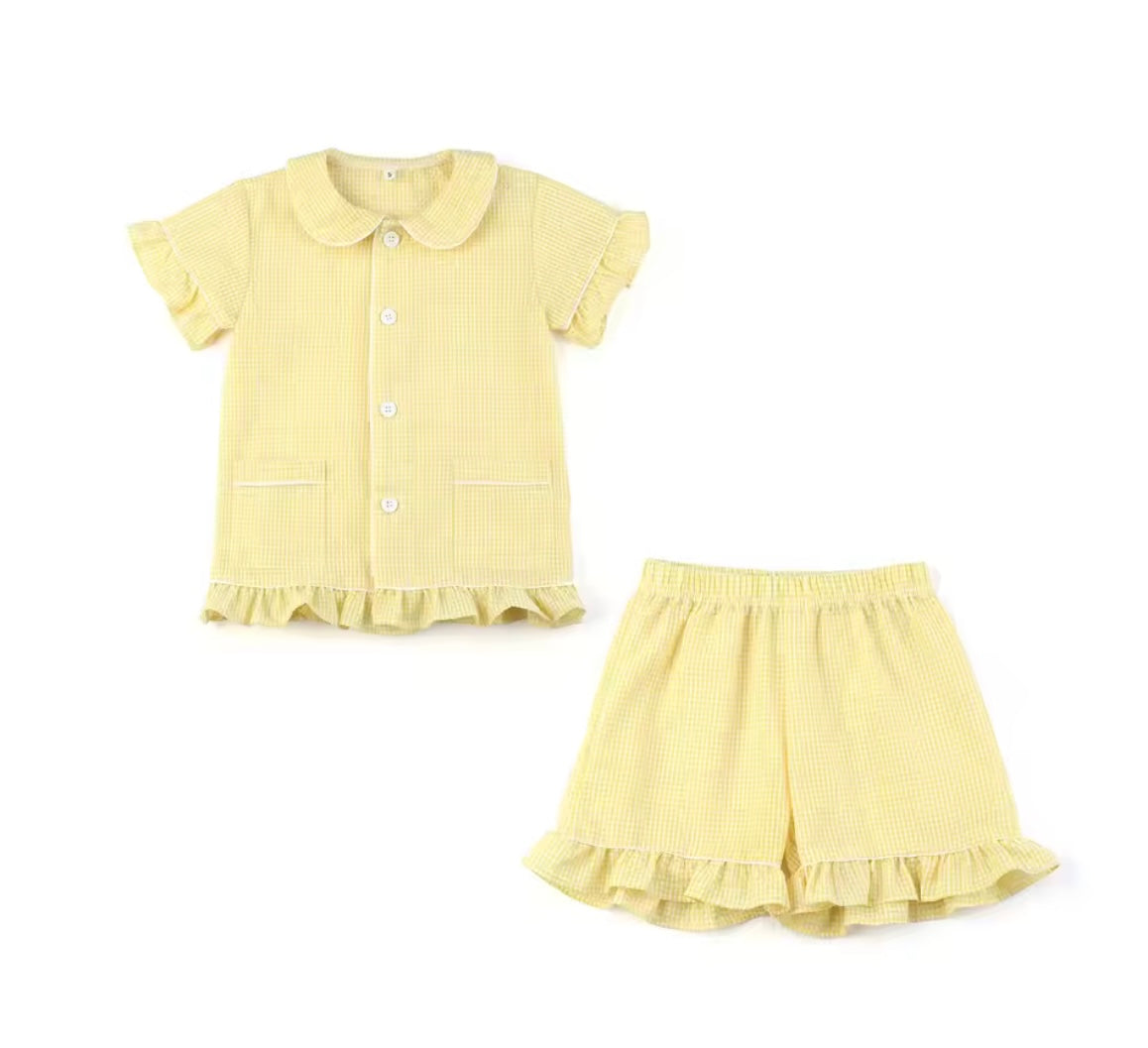 Girls Shorts collar Pjs