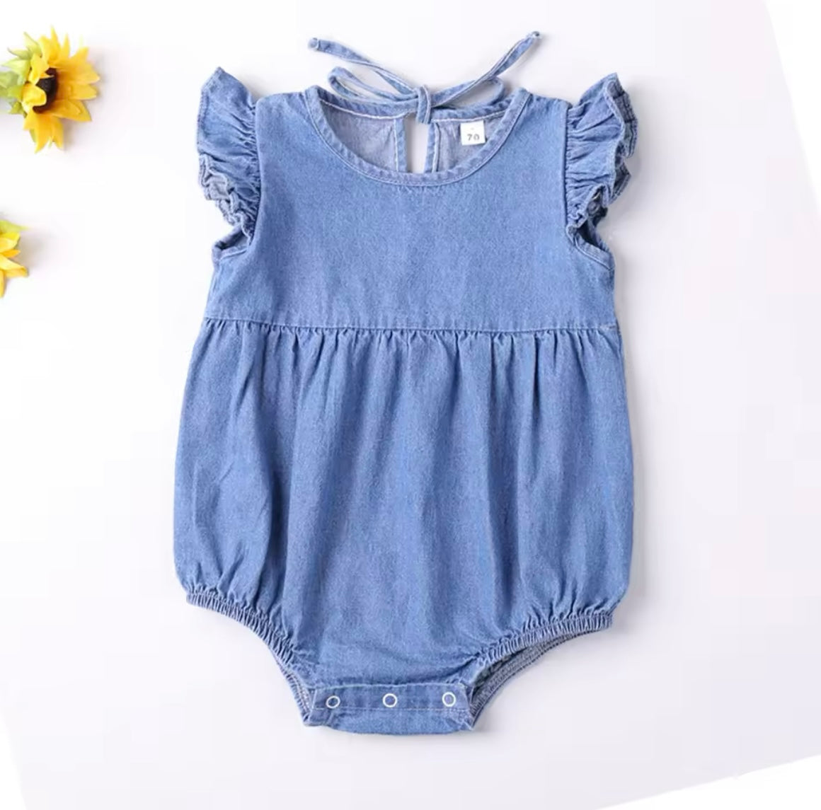 Cotton Denim Romper