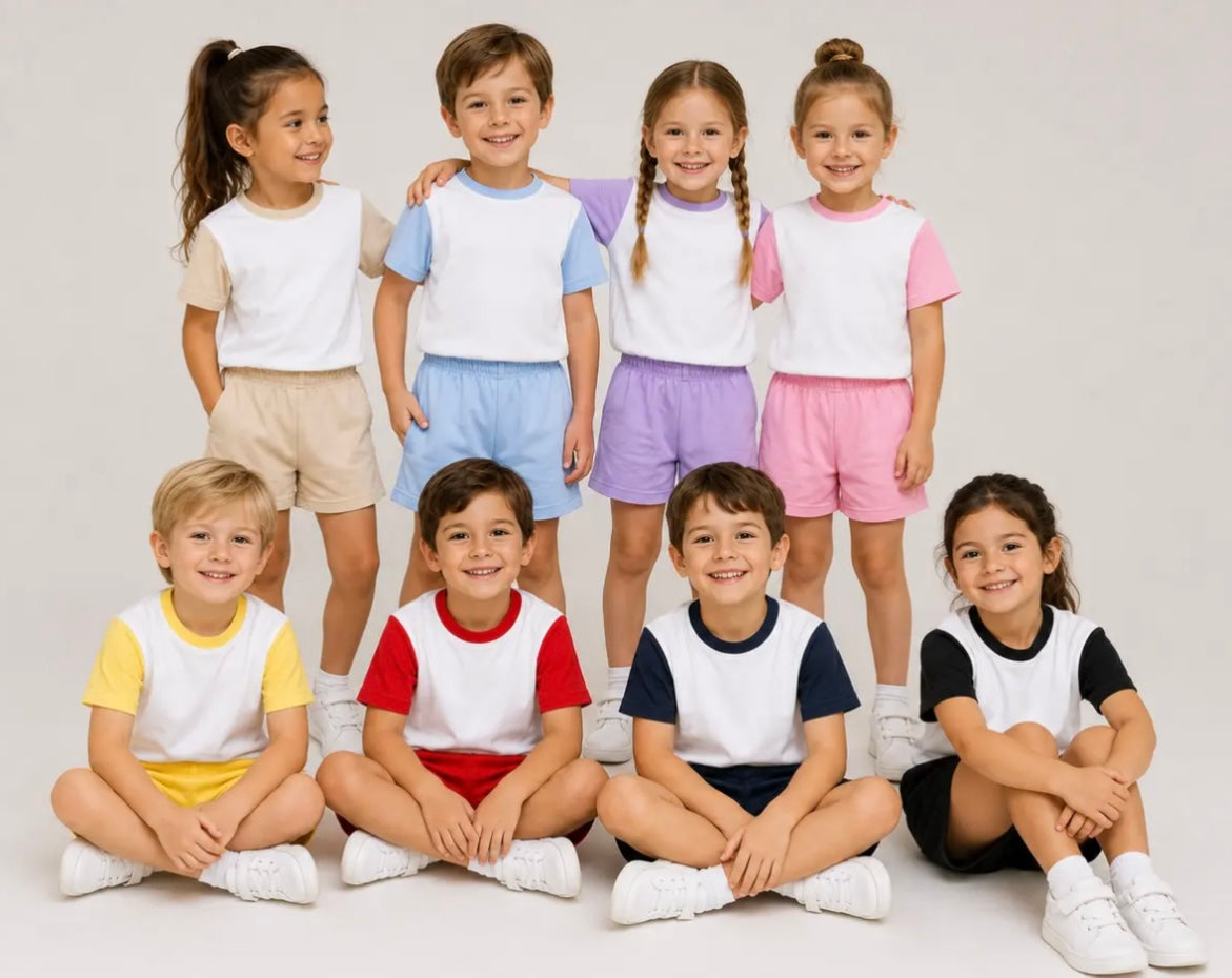 Block colour short set