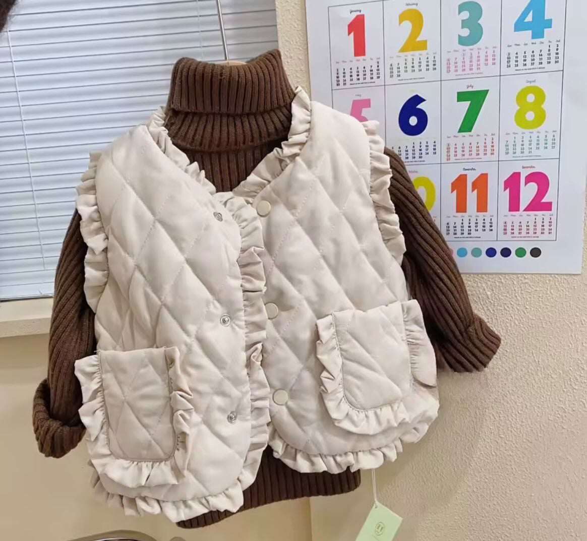 Girls Frill Gilet