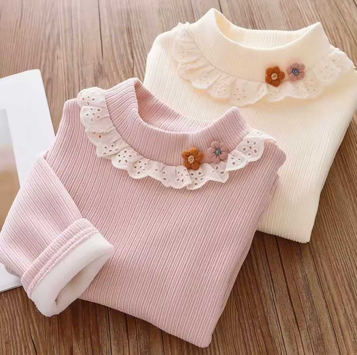 Fleece lined frill top