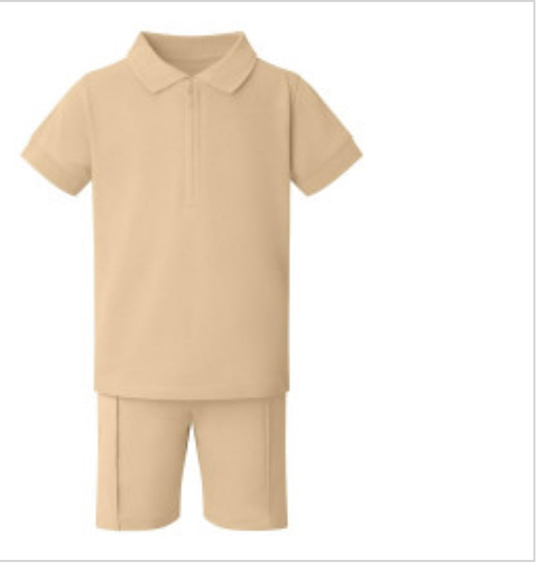 Boys polo short set