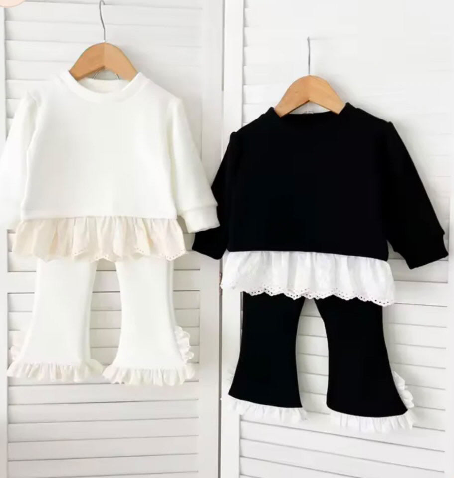Baby girl frill two-piece outfit