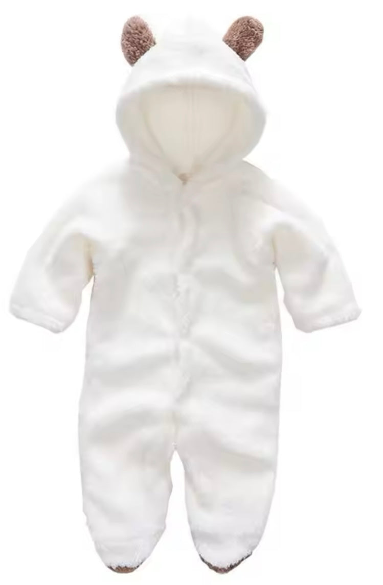 Bear fleece romper