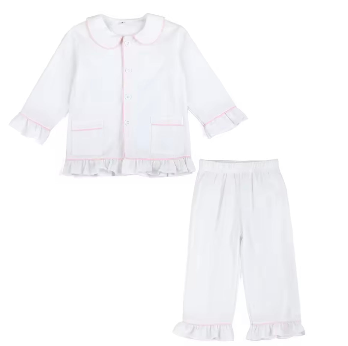 Girls long sleeve collar Pjs