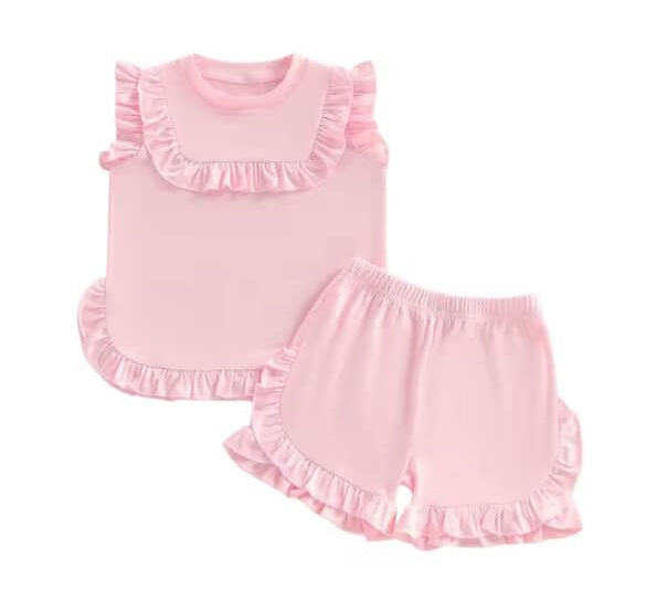 Ruffle short set