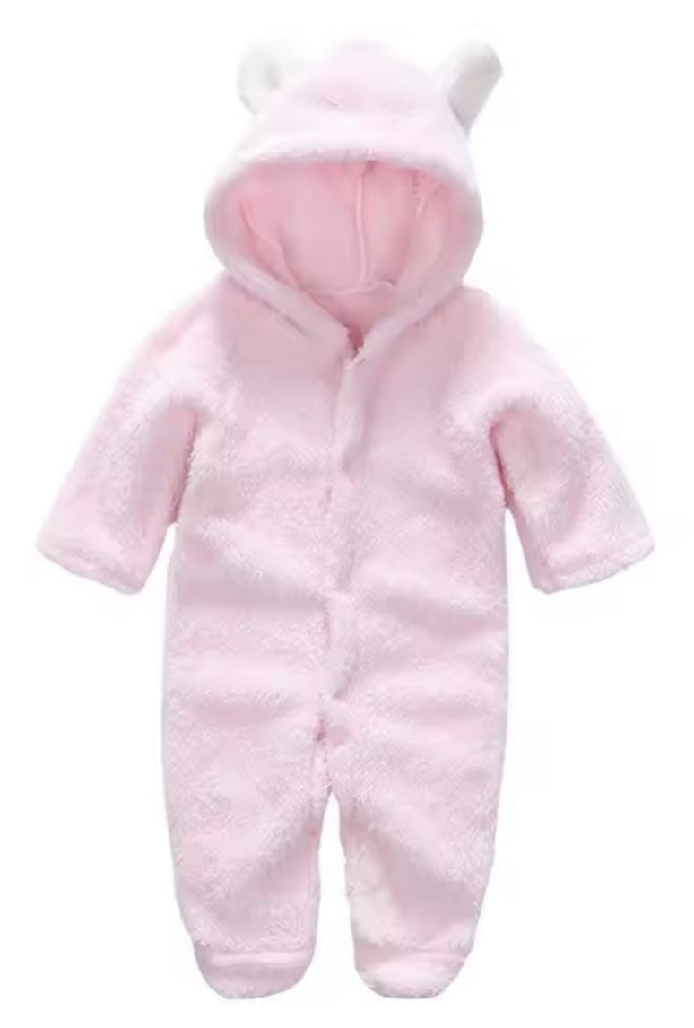 Bear fleece romper