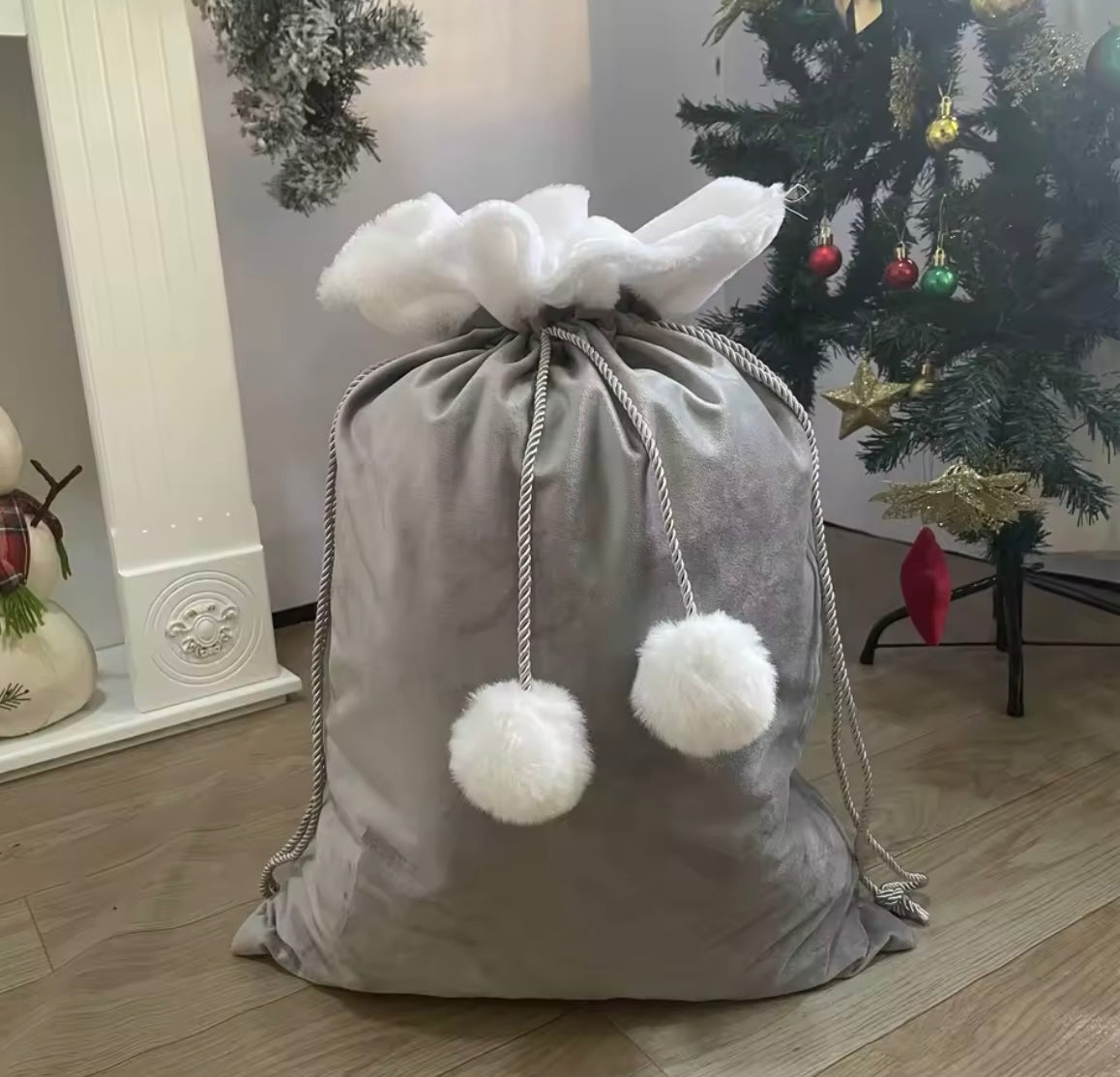 Christmas Pom Pom Sack