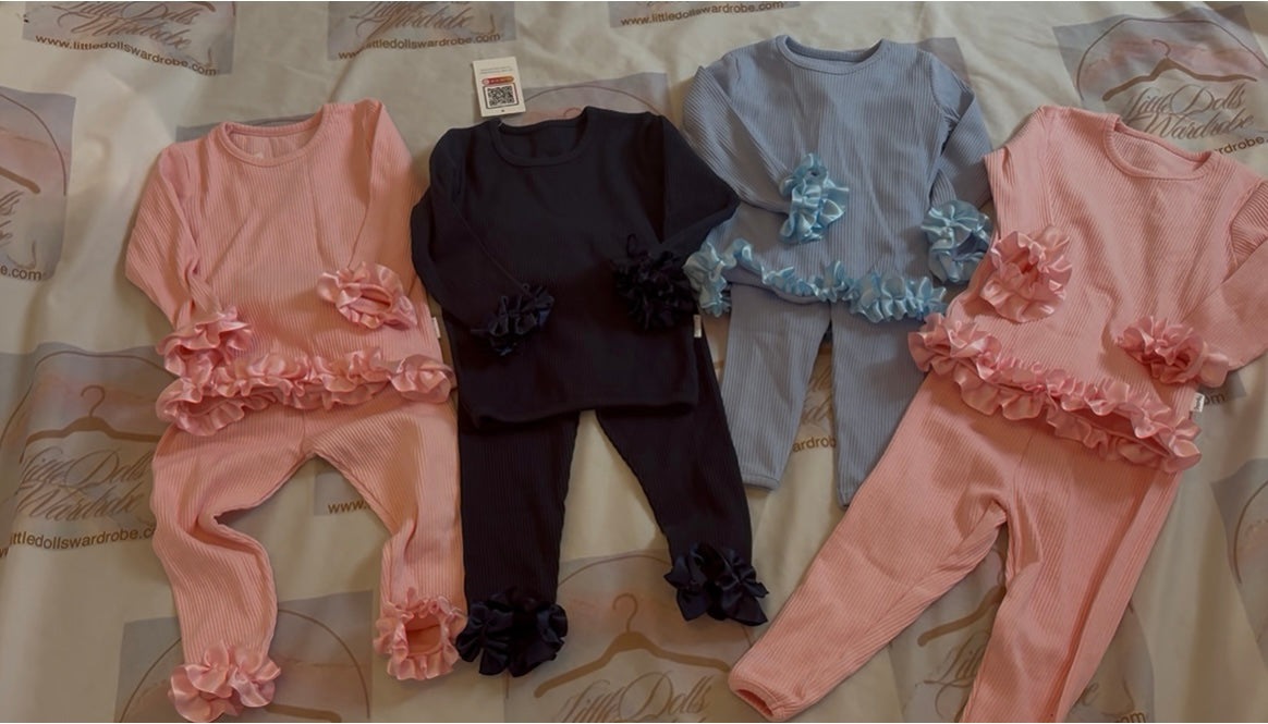 Frilled Ribbed loungewear