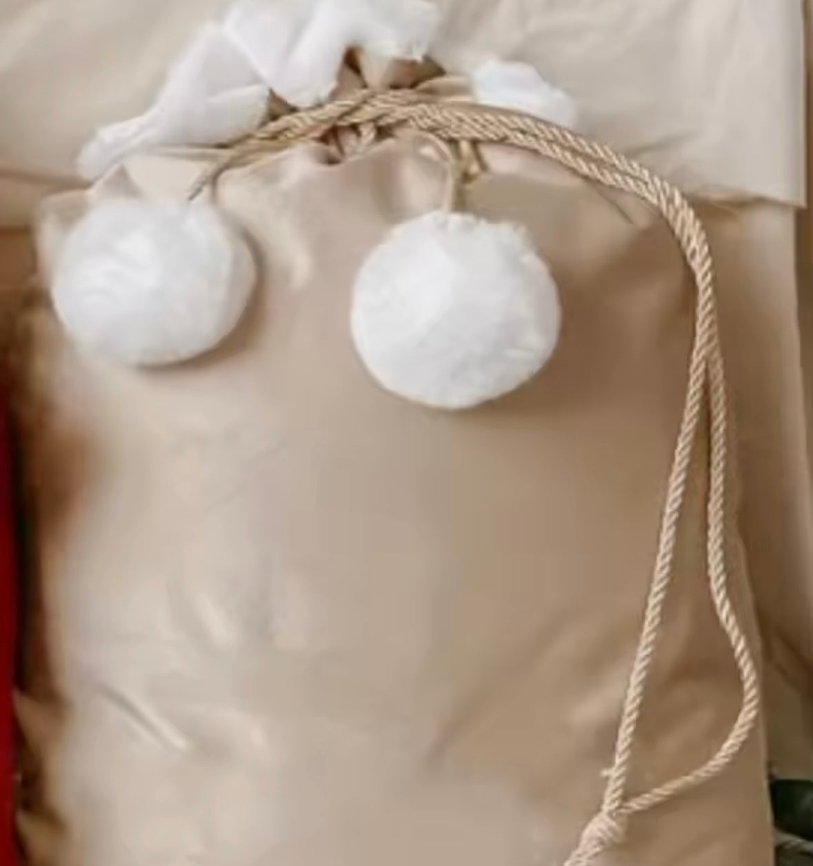 Christmas Pom Pom Sack