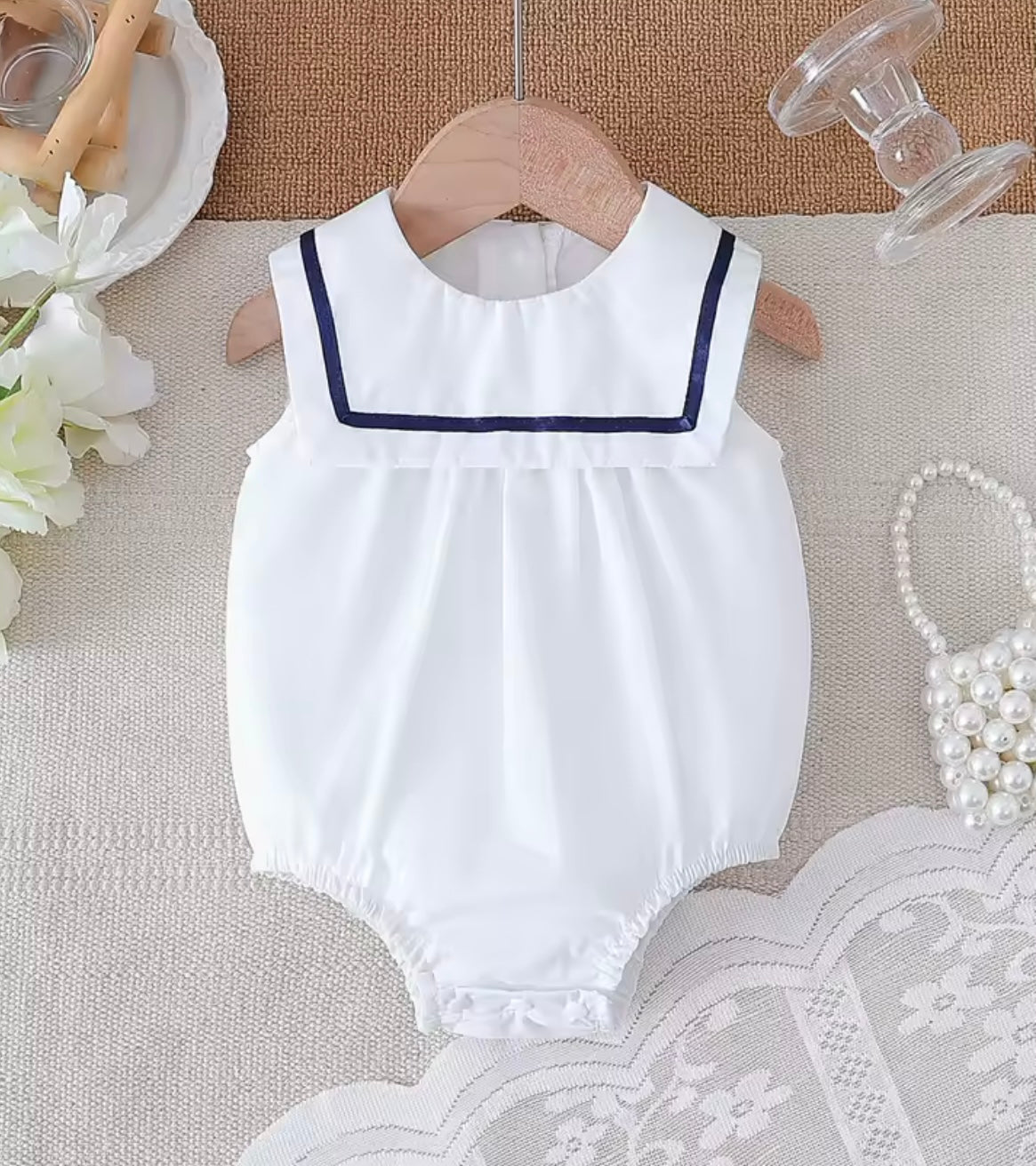 Bibbed romper