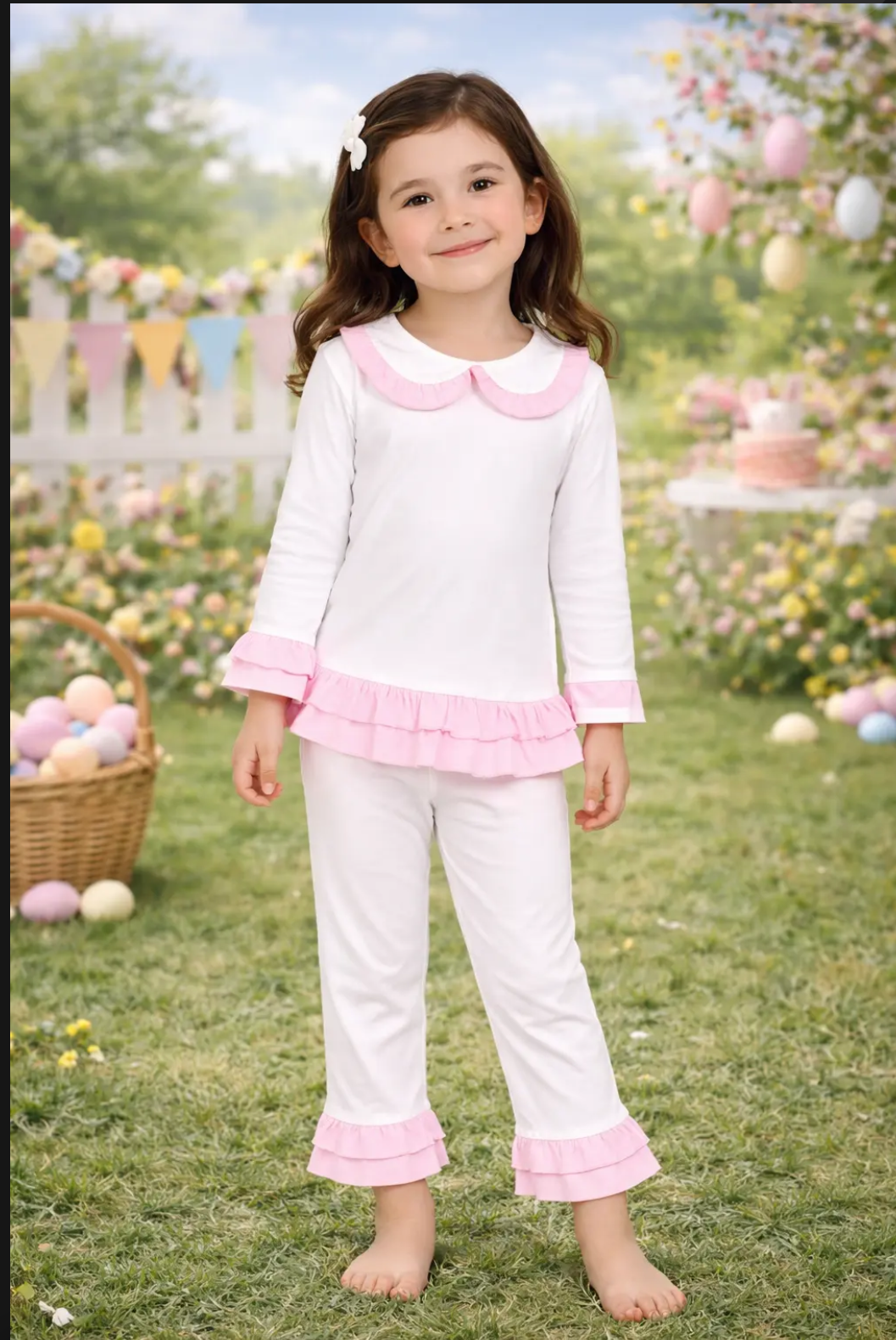 Girls Collar Pj's