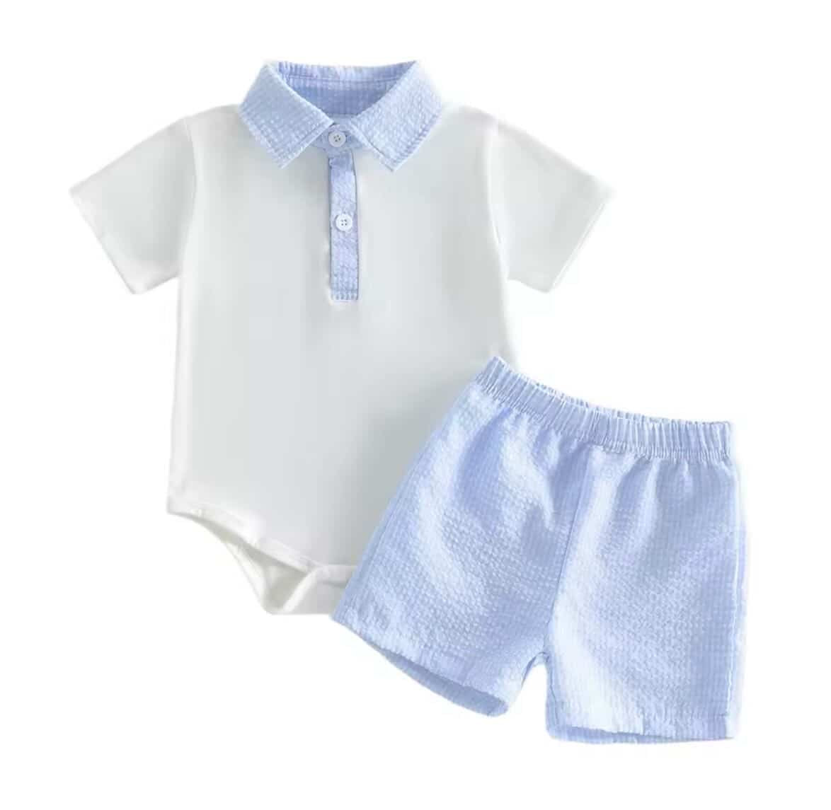 Boys collard short set