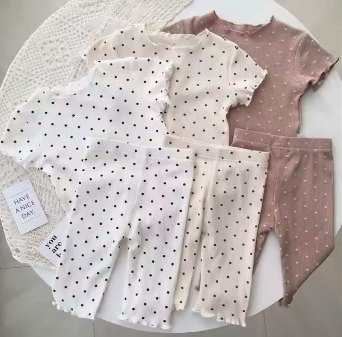 Girls polka dot set
