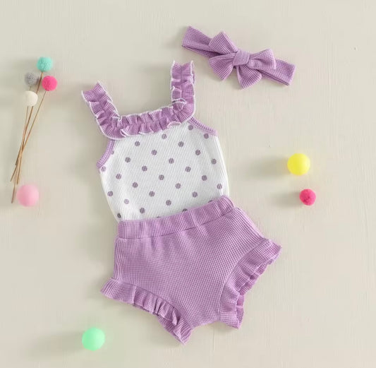 Sleeveless ruffle set