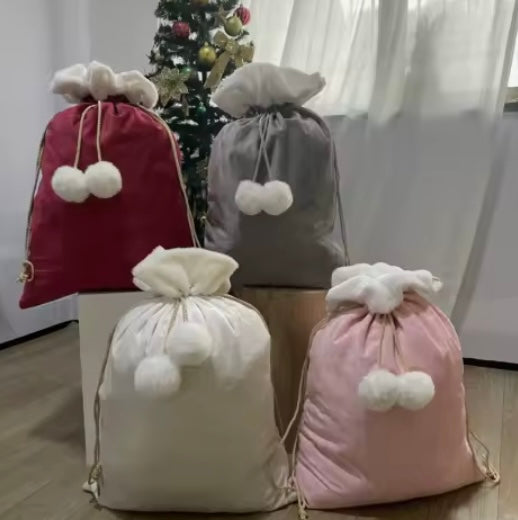 Christmas Pom Pom Sack