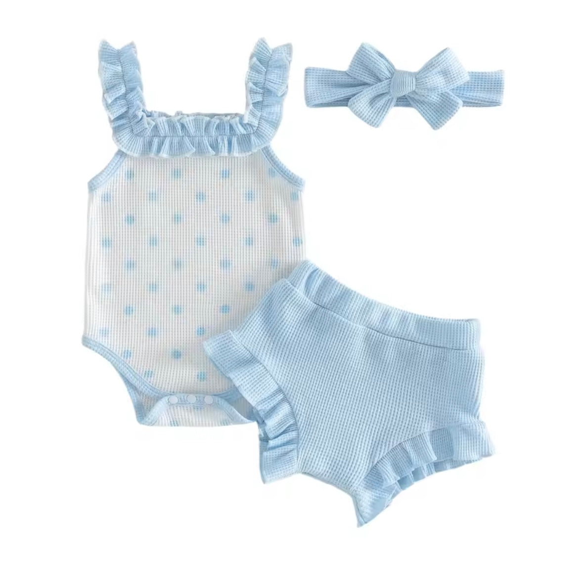 Sleeveless ruffle set