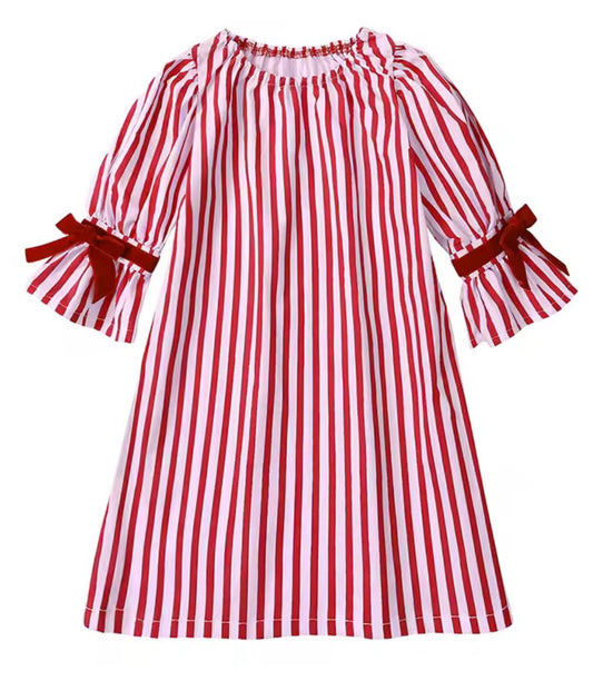 Pinstripe Christmas Nighty