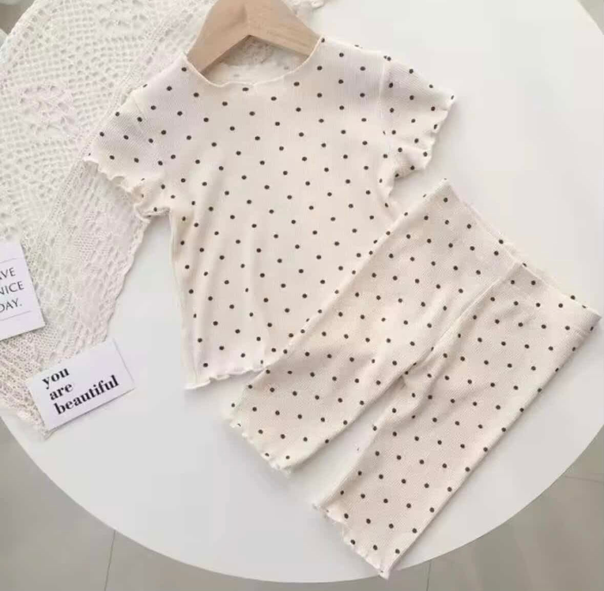 Girls polka dot set