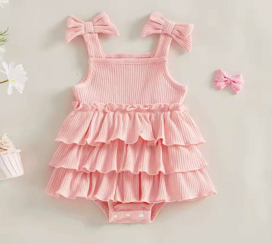 Girls ruffle romper