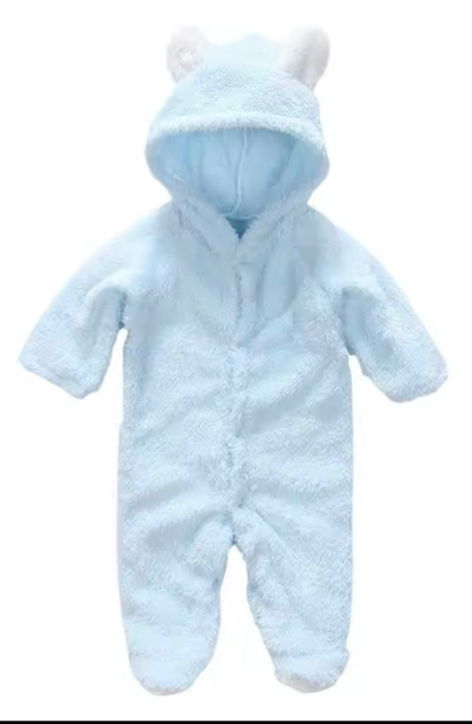 Bear fleece romper