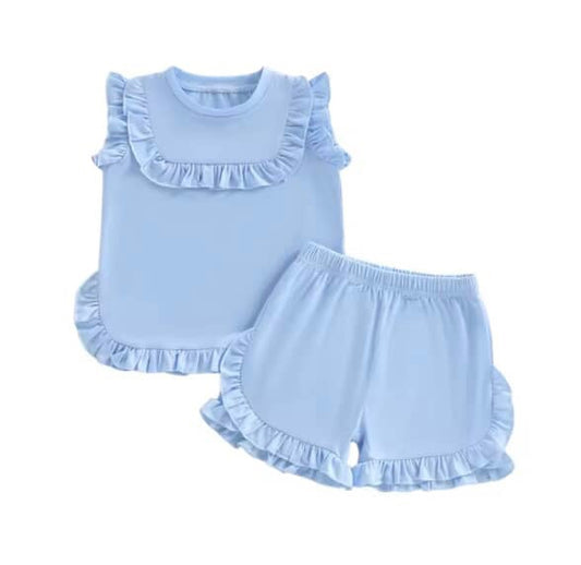 Ruffle short set