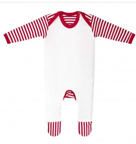Pinstripe sleep suit