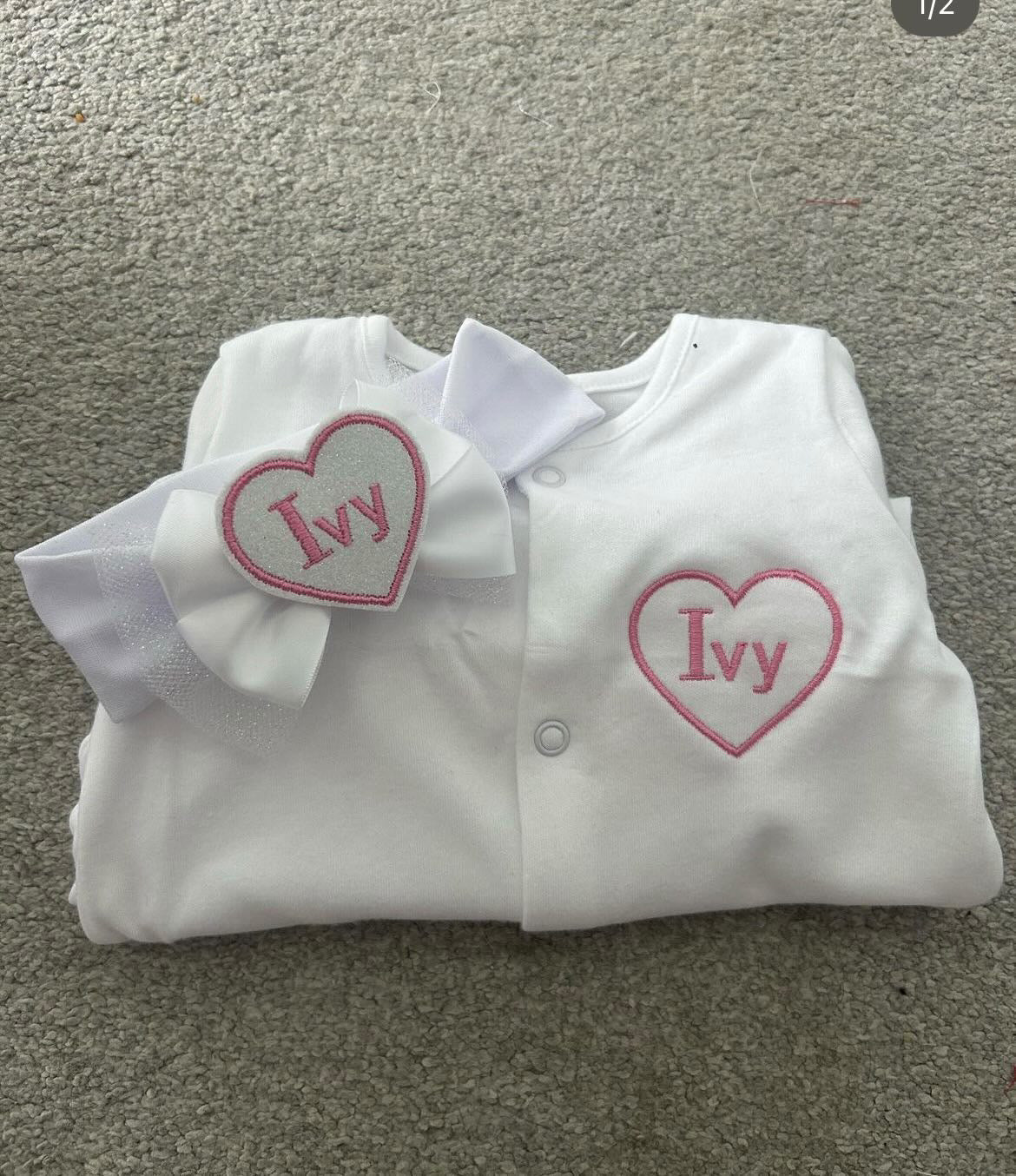 Personalised name heart