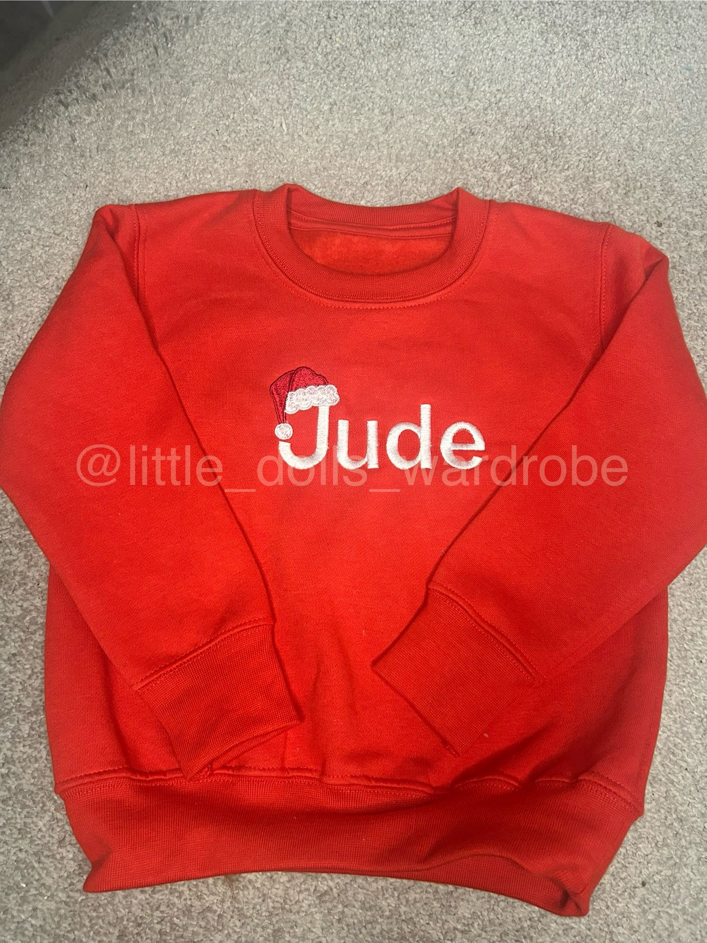 Red santa jumper