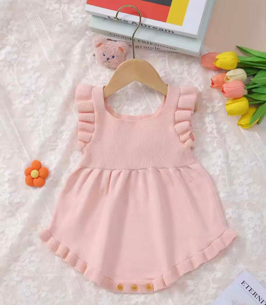 Blush girls romper
