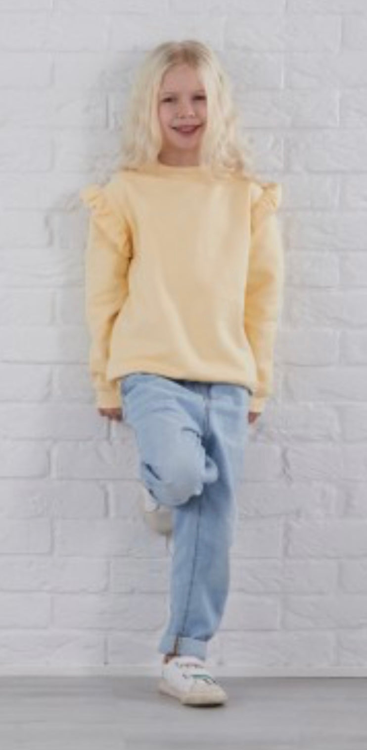 Design frill sweatshirt