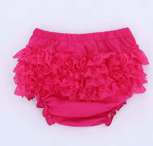 Lace frill bloomers and vest set