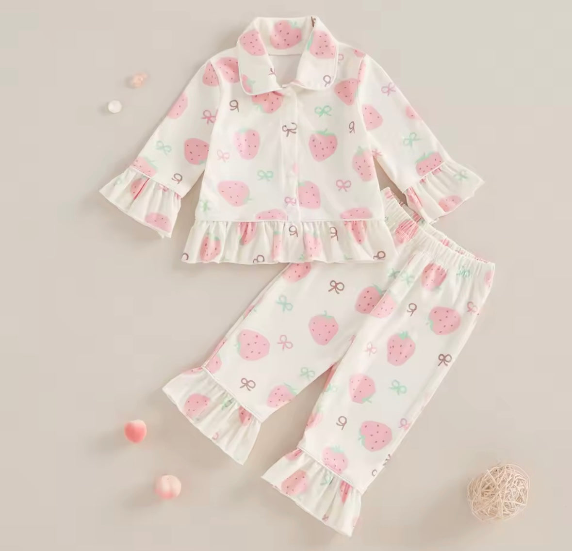 Pattern frill PJs