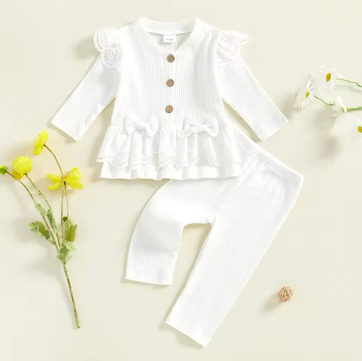 Frill bow loungewear