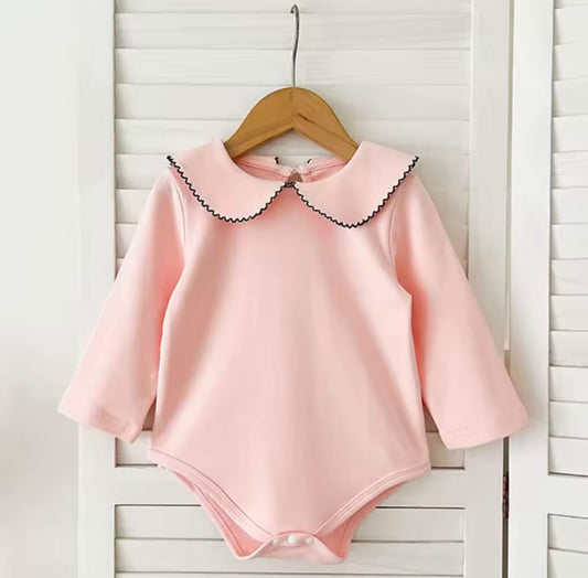 Baby girl collared vest