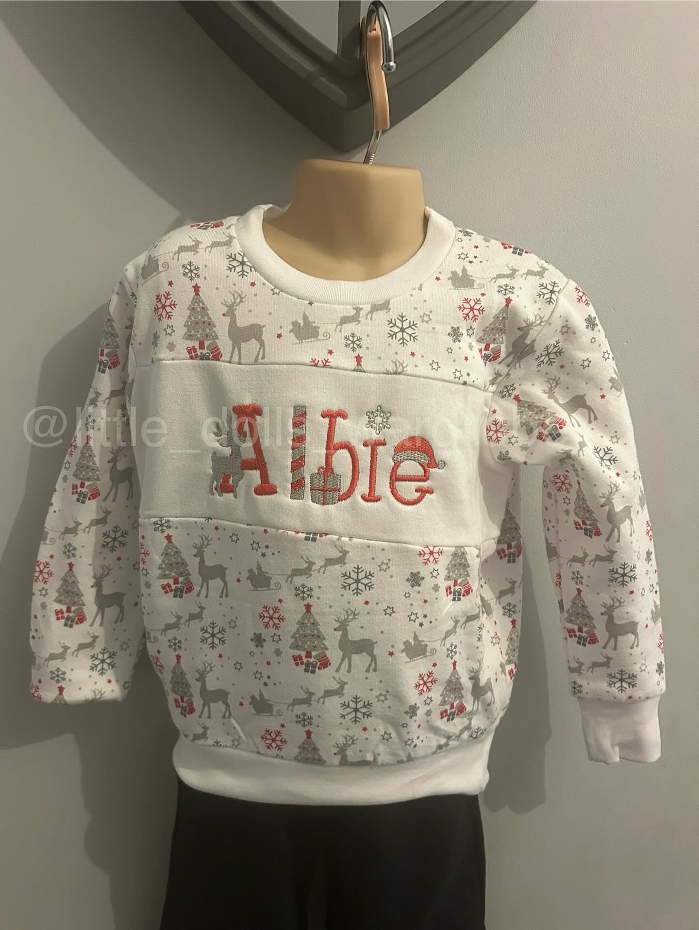 Christmas monogram jumper