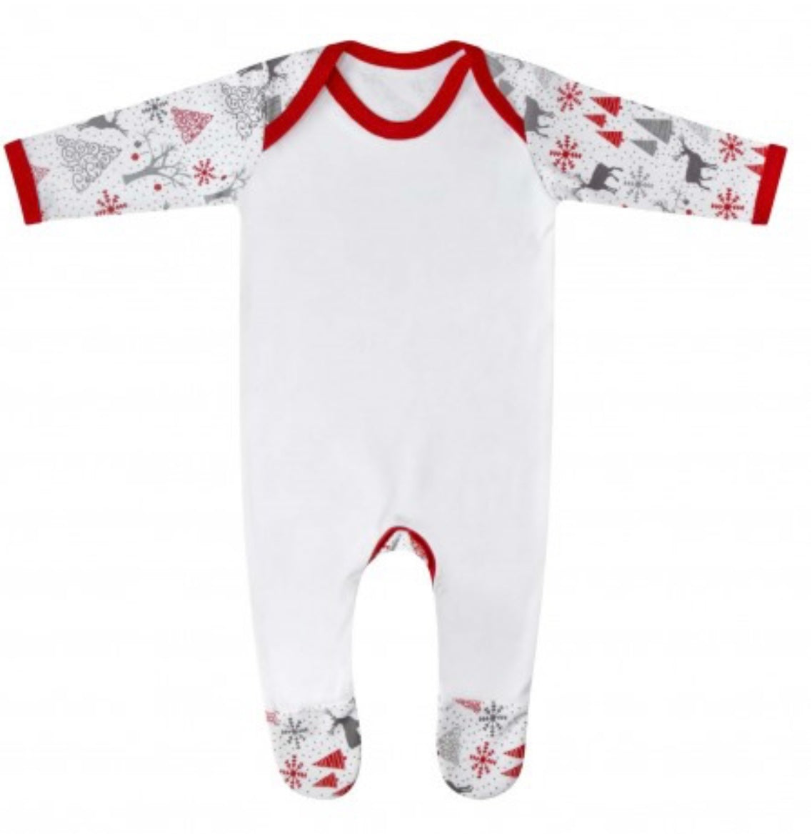 Reindeer print sleepsuit