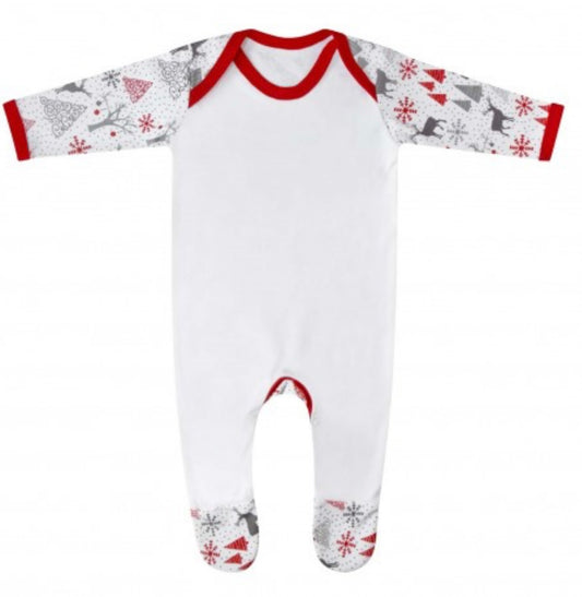 Reindeer print sleepsuit