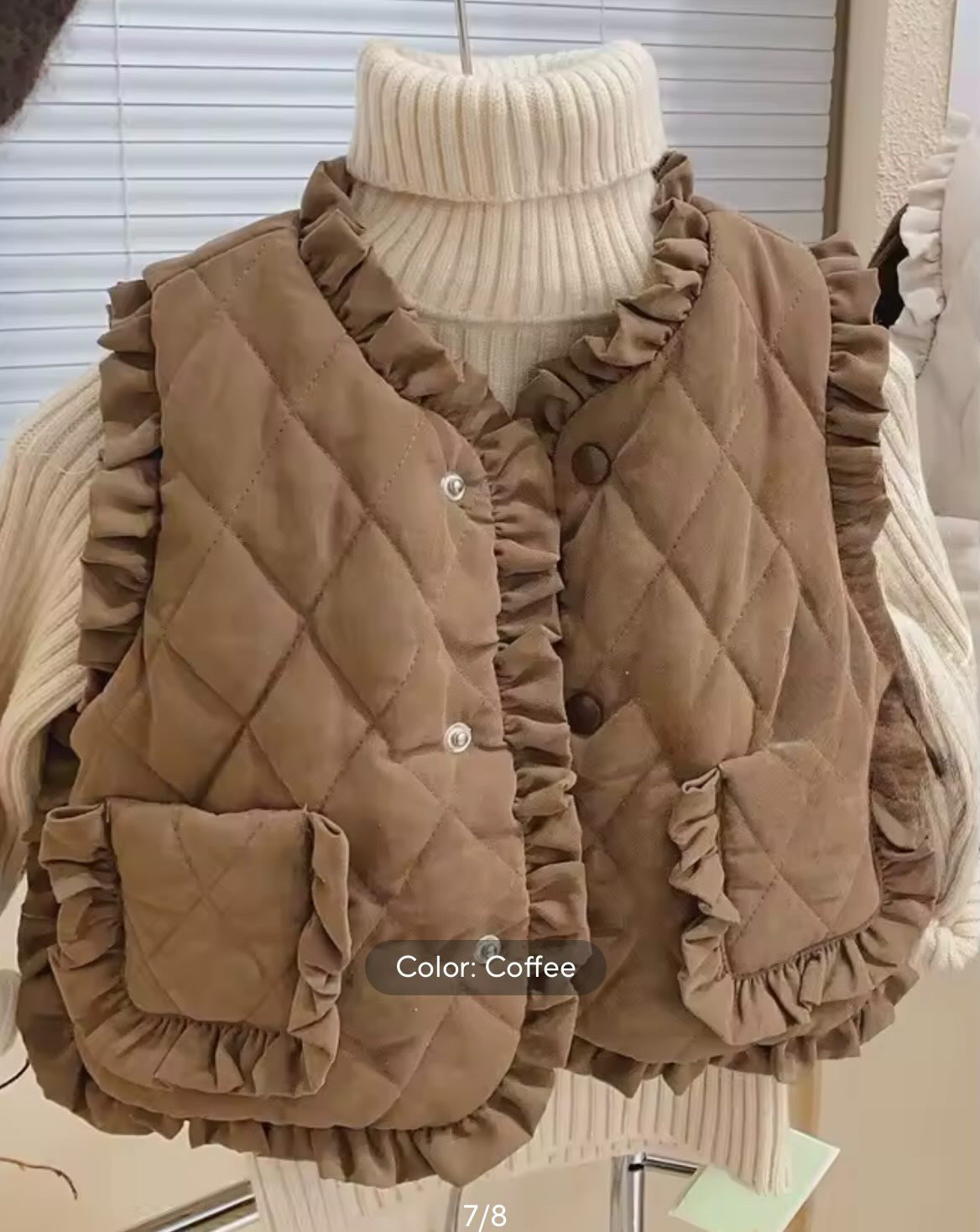 Girls Frill Gilet