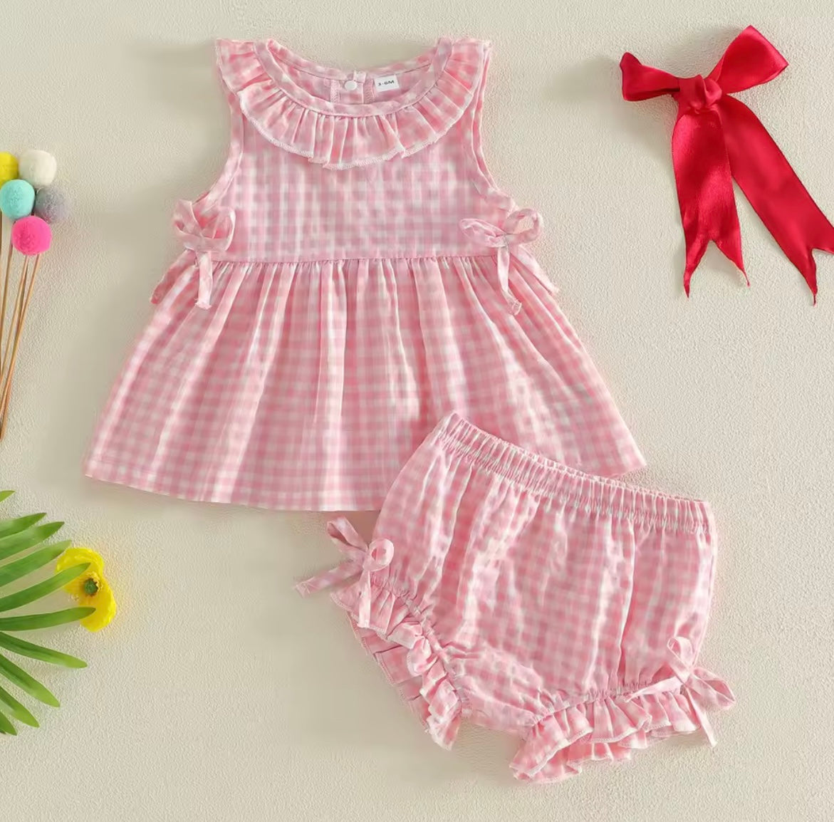 Gingham Jam pants set
