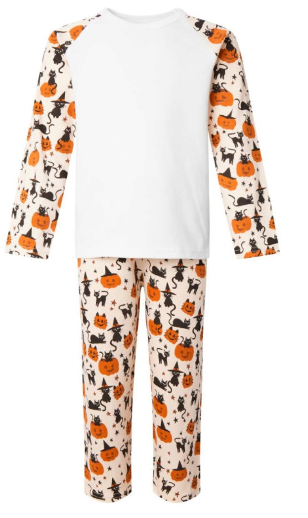 Pumpkin and cats Halloween pjs