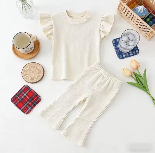 Ruffle sleeve flares set
